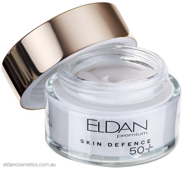 Eldan Cosmetics - Skin Defence Peptides Cream 50+  Dedicated to mature skin, this cream is soft, delicate and enriched with anti-aging properties that help stimulate the production of collagen, elastin and hyaluronic acid by fibroblasts. Eldan Cosmetics Australia & NZ